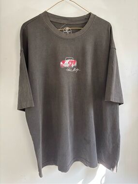 Shelby Charcoal Short Sleeve Tee with Red Car Graphic NWOT
